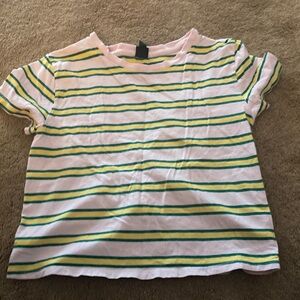 Wild Fable Kids Striped Tee - Pink, Green, Yellow